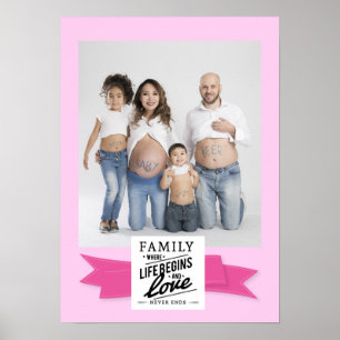Anpassad modernt citat familjeaffisch med eget fot poster