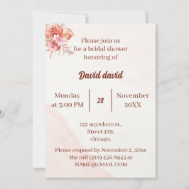 Anpassad Möhippa för elegant Blommigt Ram Inbjudningar