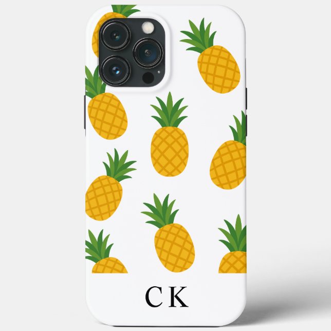 Anpassad monogram ananasfodral Case-Mate iPhone-sk (Baksida)