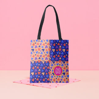 Anpassad Monogram Decora Kawaii Hjärtan Maximalist Tygkasse
