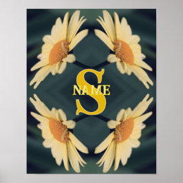 Anpassad Monogram Din Initial Namn Tusensköns Kons Poster