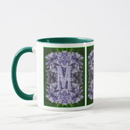 Anpassad Monogram Ditt Initial Namn Hortensia Blom Mugg