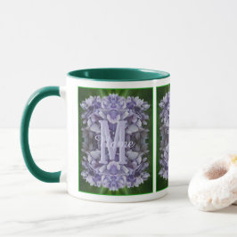 Anpassad Monogram Ditt Initial Namn Hortensia Blom Mugg