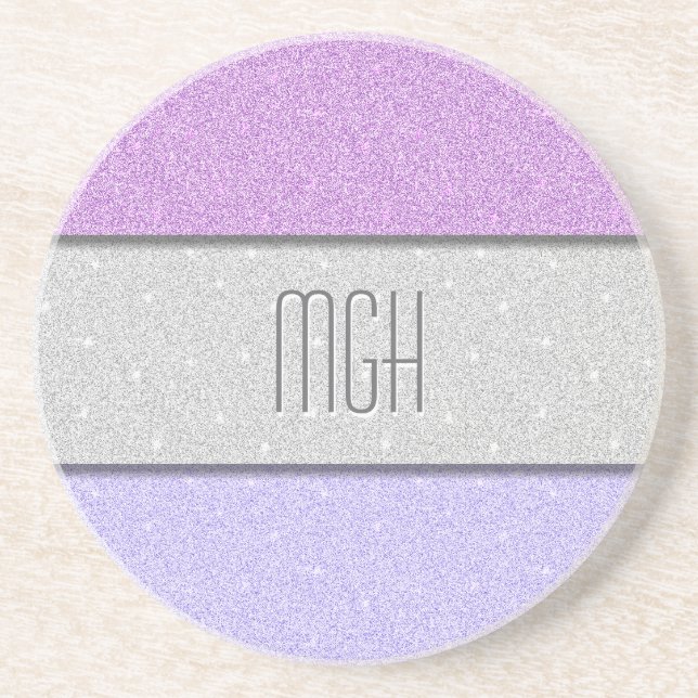 Anpassad monogram falskt glitter bling underlägg (Framsidan)