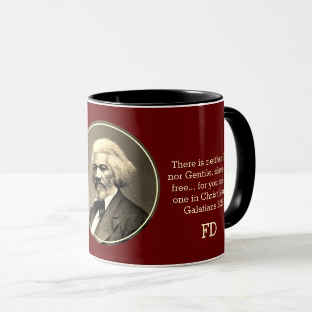 Anpassad monogram FREDERICK DOUGLASS Mugg (Framsida höger)