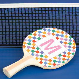 Anpassad monogram geometrisk fyrkantig pingisracke pingisracket