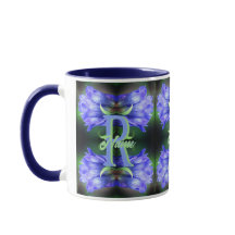 Anpassad monogram initial bokstav namn Gentian blo