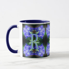 Anpassad monogram initial bokstav namn Gentian blo Mugg