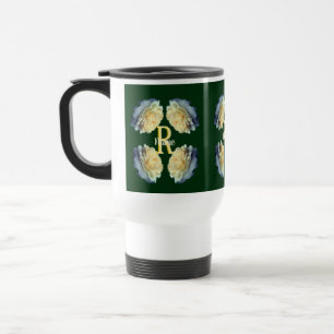 Anpassad monogram initial bokstav namn gula rosor resemugg