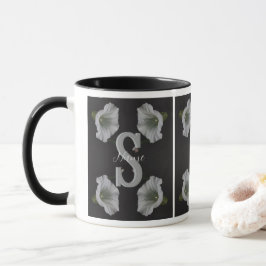 Anpassad monogram initial bokstav namn morgonprakt mugg