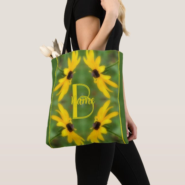 Anpassad monogram initial bokstav namn Svartögd Su Tygkasse (Närbild)