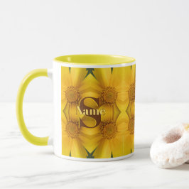 Anpassad monogram initial bokstav namn tusenskönas mugg