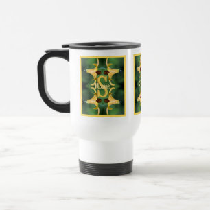 Anpassad monogram initial bokstav namn Vild lilja Resemugg