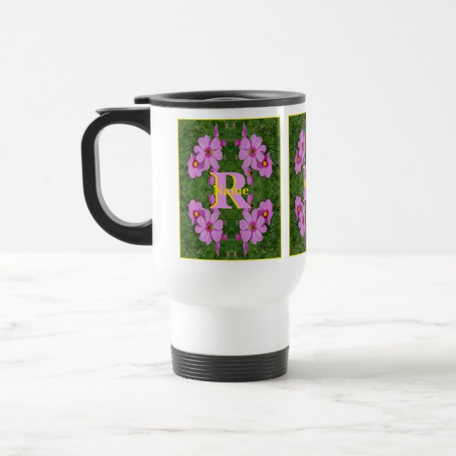 Anpassad monogram initial namn Rosa Tusenskönas ko Resemugg (Vänster)