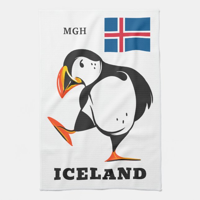 Anpassad monogram Island Kökshandduk (Vertikal)