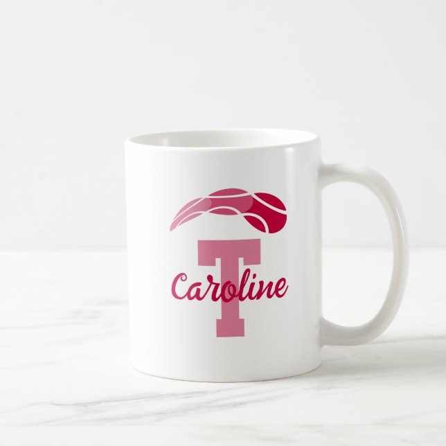 Anpassad monogram kaffemugg för tennisspelare (Höger)
