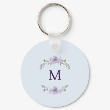 Anpassad Monogram Lavendel Blommig Minimal