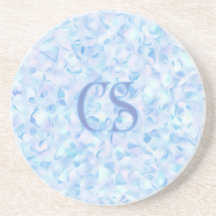 Anpassad monogram lila blomblad organisk form 