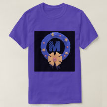 Anpassad Monogram M Symbol Initialer Lila T-Shirts