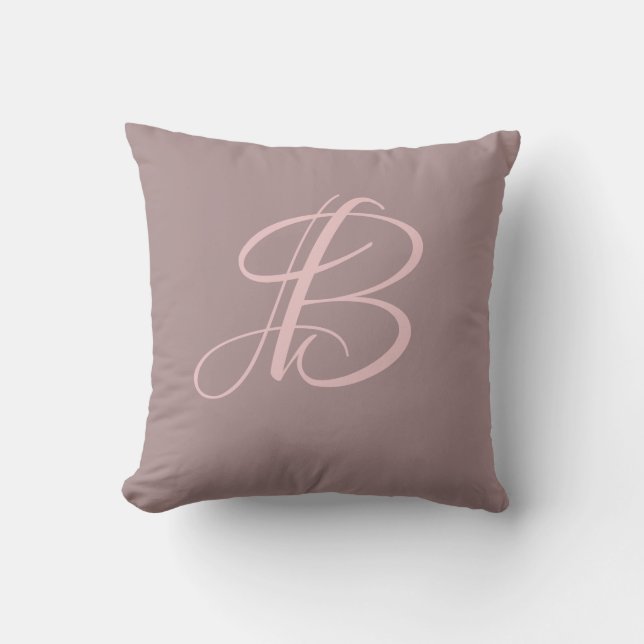 Anpassad monogram med bokstaven B Kudde (Framsida)