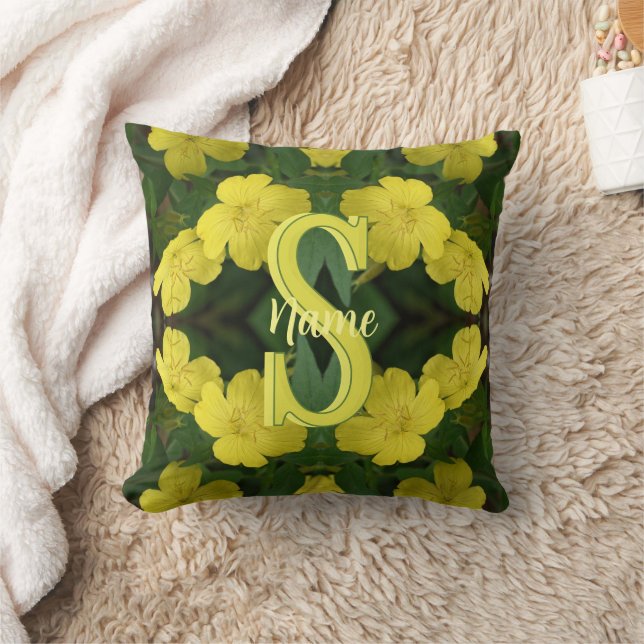Anpassad monogram med din initiala namn Geranium-k Kudde (Filt)