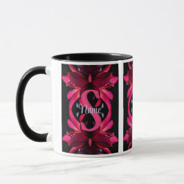 Anpassad monogram med din initiala Namn Lily Blomm Mugg