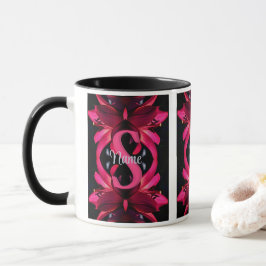 Anpassad monogram med din initiala Namn Lily Blomm Mugg
