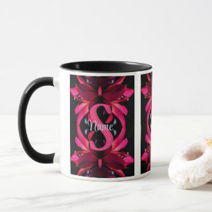 Anpassad monogram med din initiala Namn Lily Blomm Mugg