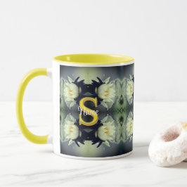 Anpassad monogram med din initiala namn Lotusblomm Mugg