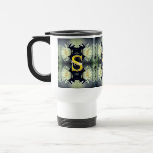 Anpassad monogram med din initiala namn Lotusblomm Resemugg