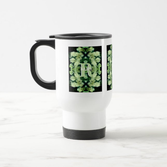 Anpassad monogram med din initiala namn vilda roso resemugg (Vänster)