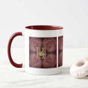Anpassad monogram med din initiala namn vintage ro mugg