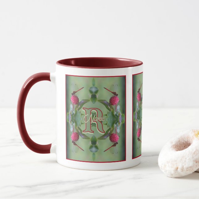 Anpassad monogram med din initiala och namn på en  mugg (Med munk)