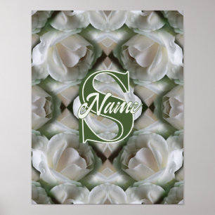 Anpassad monogram med din initialbokstav och namn  poster
