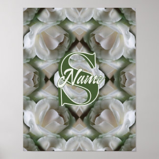 Anpassad monogram med din initialbokstav och namn  poster