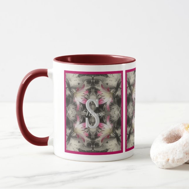 Anpassad monogram med dina initialer och namn på g mugg (Med munk)