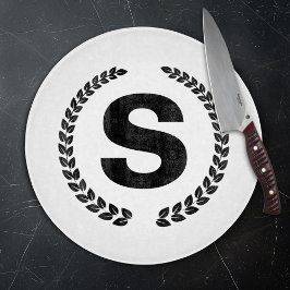 Anpassad monogram med lagerblad