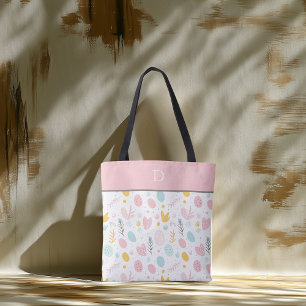 Anpassad monogram med pastell botanisk whimsy tygkasse