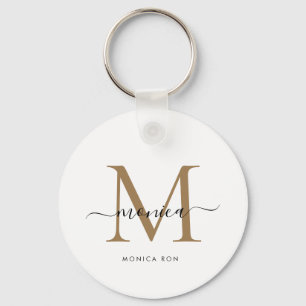 Anpassad Monogram Namn Toteväska Nyckelring
