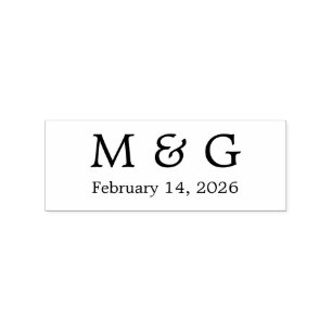 Anpassad monogram och datum Personlig trästämpel Stämpel
