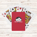 Anpassad monogram röd spelkortlek casinokort<br><div class="desc">Denna anpassade monogram röda spelkortlek är perfekt för daglig användning eller som en present vid din nästa fest. Anpassa den med ditt namn eller en speciell citat.</div>
