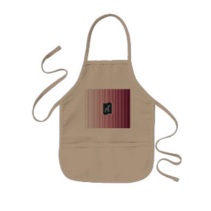 Anpassad Monogram Rosa Gradient Vertikal Barn Aprl Barnförkläde