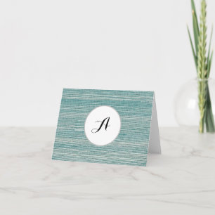 Anpassad monogram sjögräs mönster tack kort