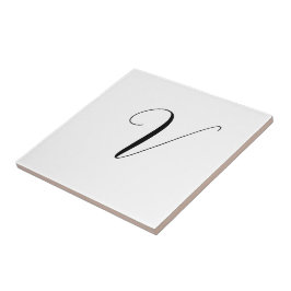 Anpassad monogram skript initial kakelplatta