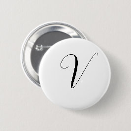 Anpassad monogram skript initial knapp