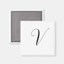 Anpassad monogram skript initial magnet
