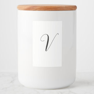 Anpassad monogram skript initial mat etikett