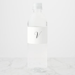 Anpassad monogram skript initial vattenflaskor etikett