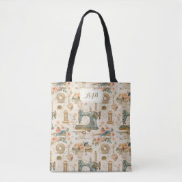 Anpassad monogram sydd quilting stickning tygkasse