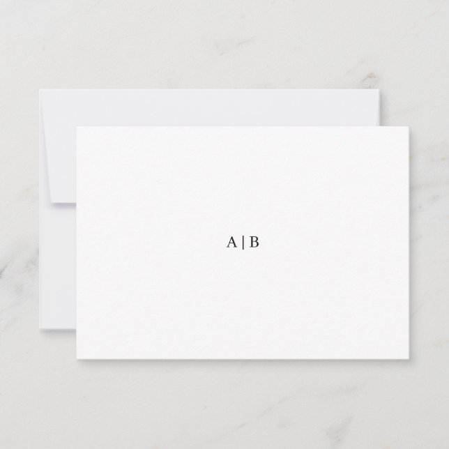 Anpassad monogram tack kort (Framsida)